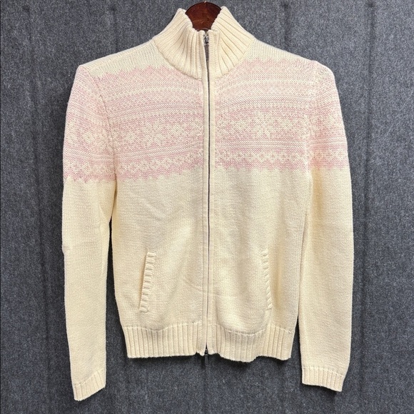 Ralph Lauren Sweaters - Ralph Lauren Petite Cream and Pink Sweater